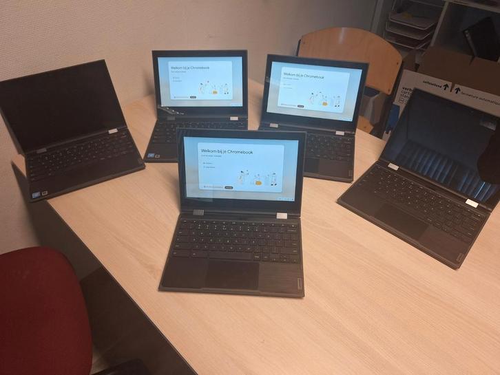 5x Lenovo 300e 2nd Gen Chromebooks geen touch - Zonder lader, Computers en Software, Chromebooks, Gebruikt, 11 inch, 4 GB of minder