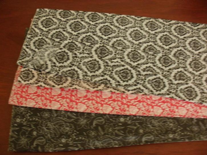 1315a- SET DECOPATCHPAPIER – 3 VELLEN VAN 40 CM X 60 CM, Hobby en Vrije tijd, Knutselen, Nieuw, Materiaal, Ophalen of Verzenden