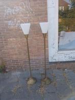 2x Giso staande lamp op zware koperen voet, Huis en Inrichting, Ophalen of Verzenden, Gebruikt, Metaal, 150 tot 200 cm