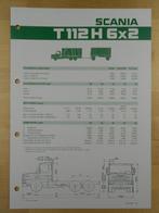 Scania T112 6x2 1984 Specificatie Brochure T 112 Torpedo, Ophalen, Zo goed als nieuw, Overige merken, Scania