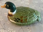 Michel Caugant groene vintage pate schaal eend, Verzenden