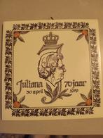 Mooi tegeltje Juliana 70, Verzamelen, Koninklijk Huis en Royalty, Ophalen of Verzenden, Zo goed als nieuw, Overige typen