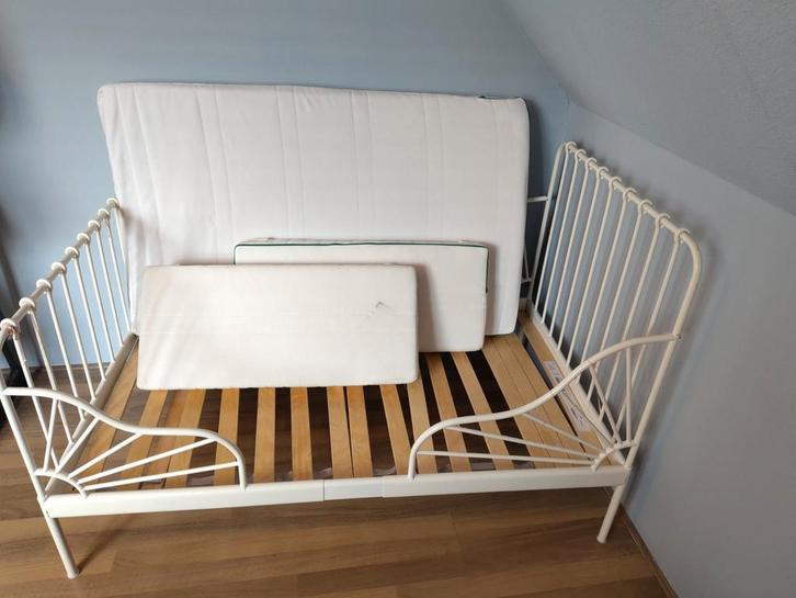 IKEA Minnen meegroeibed (compleet), Kinderen en Baby's, Kinderkamer | Bedden, Gebruikt, 180 cm of meer, 70 tot 85 cm, Lattenbodem
