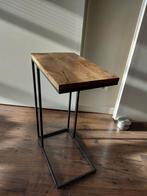 Bank tafeltje, Huis en Inrichting, Ophalen, Minder dan 55 cm, Metaal of Aluminium, Zo goed als nieuw