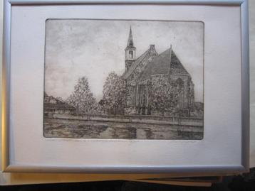 Ned. Herv. Kerk Schipluiden, Ingel Zw-wit ets.  beschikbaar voor biedingen