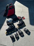 Nijdam Skeelers maat 38 helm, tas, pols beschermers, Zo goed als nieuw, Inline skates 4 wielen, Ophalen, Overige merken