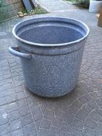 Emaille ketel, in goede staat, Tuin en Terras, Bloembakken en Plantenbakken, Ophalen, Gebruikt, Rond, Minder dan 60 cm