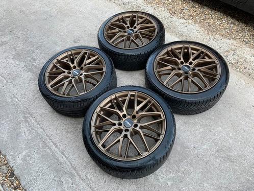 18 inch Ronal Gouden set , allweather ! 5x112, Auto-onderdelen, Banden en Velgen, Banden en Velgen, All Season, 18 inch, Gebruikt