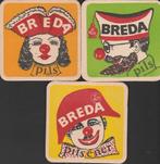 Bierviltje 3 Hoefijzers Breda C 4, Verzenden, Viltje(s), Overige merken