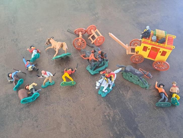 Cowboy figuren jaren 70, Verzamelen, Poppetjes en Figuurtjes, Gebruikt, Ophalen of Verzenden