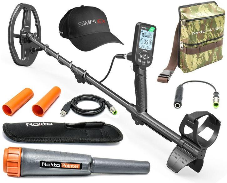 Nokta Simplex Lite Metaaldetector met Nokta pinpointer!, Hobby en Vrije tijd, Metaaldetectors, Nieuw, 30 cm of minder, Overige merken