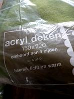 Dekens groen acrijl, Ophalen of Verzenden, Nieuw, 100 cm of meer, Deken