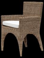6 Rieten Stoelen fauteuils Riviera Maison, Huis en Inrichting, Stoelen, Ophalen, Gebruikt, Bruin, Riet of Rotan