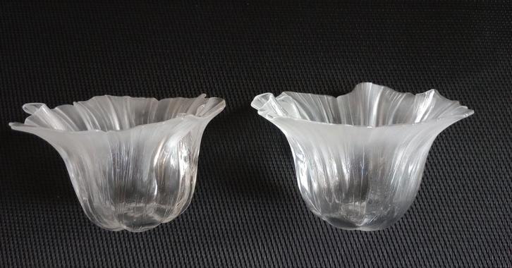 Set/2 Målerås Mats Jonasson anemoonbloem windlichten Zweden, Antiek en Kunst, Antiek | Goud en Zilver, Ophalen of Verzenden