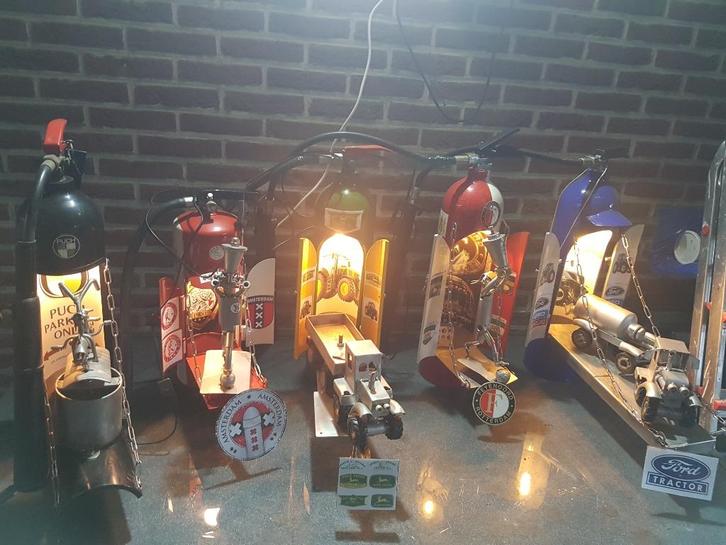 Brandblusserlampen Ajax John Deere Ford Feijenoord Puch vs50, Verzamelen, Sportartikelen en Voetbal, Zo goed als nieuw, Overige typen