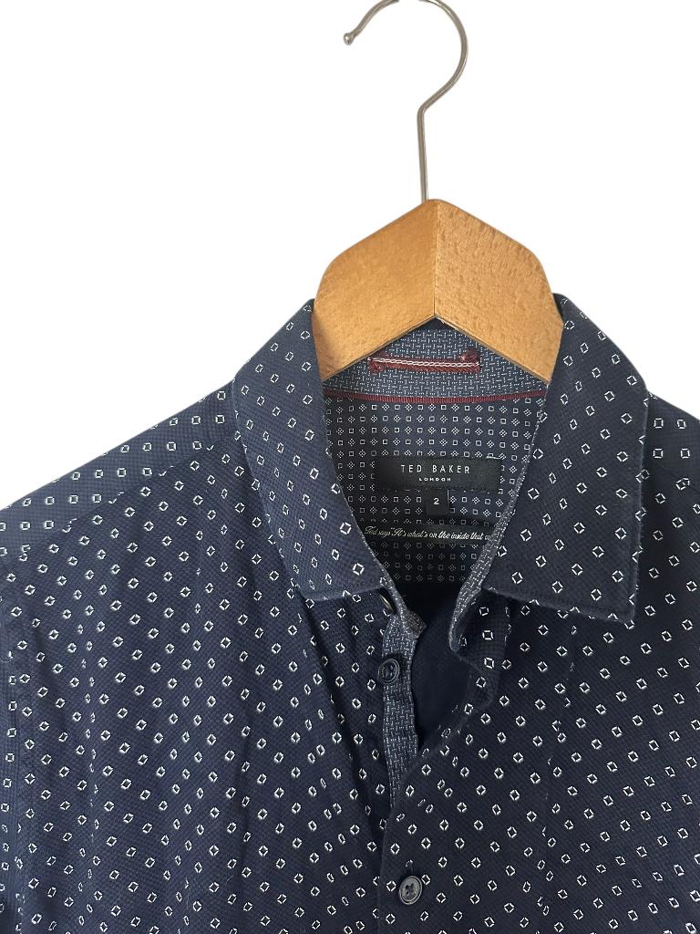 Ted Baker blouse S, Blauw, Ophalen of Verzenden, Zo goed als nieuw, Overige halswijdtes