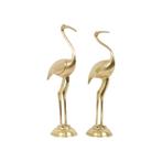 Vintage Koppel MTC Messing Kraanvogels Ibis Design Vogel, Antiek en Kunst, Antiek | Koper en Brons, Ophalen of Verzenden, Koper