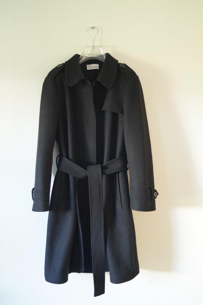 RED VALENTINO Wollen Jas Maat 40, Kleding | Dames, Jassen | Winter, Zo goed als nieuw, Maat 38/40 (M), Zwart, Verzenden