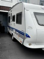 Nette hobby caravan easy de luxe in perfecte staat, Caravans en Kamperen, Caravans, Vast bed, Rondzit, Hobby, 60 kg
