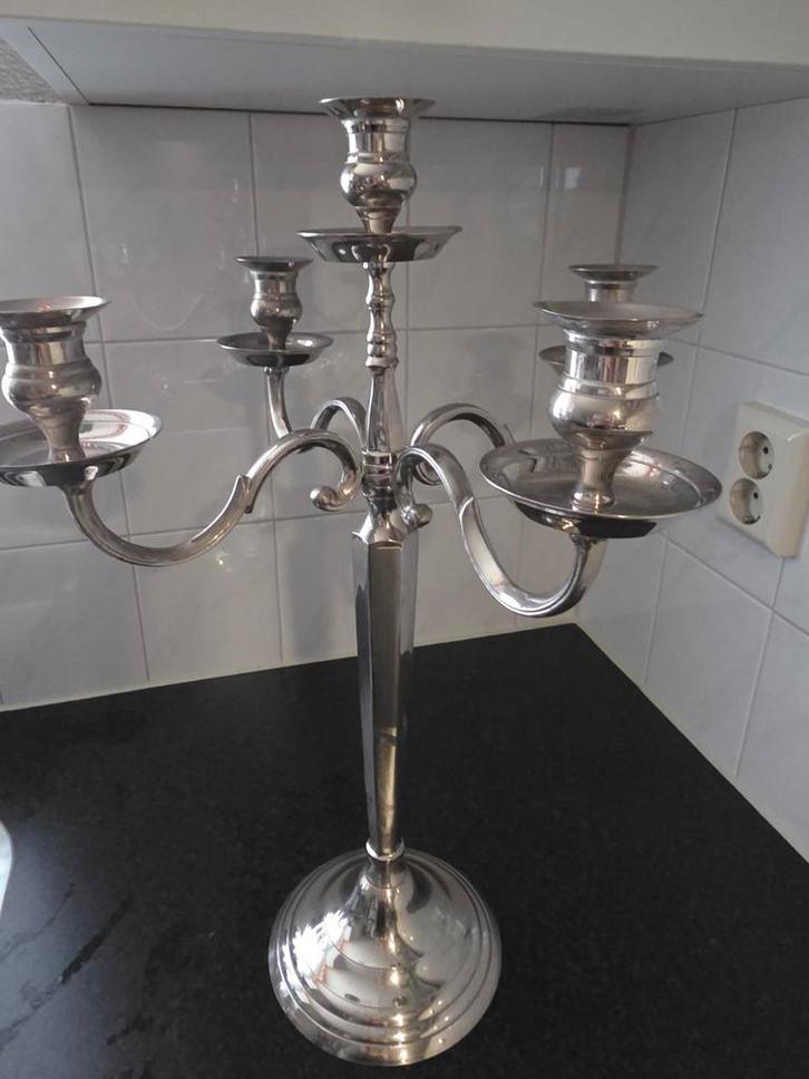 Grote vijf Armige kandelaar (kroonluchter), Antiek en Kunst, Antiek | Kandelaars, Koper of Brons, Ophalen of Verzenden