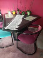 Dreihoekige eetkamer tafel met stoelen, Ophalen, Gebruikt, 4 tot 6 stoelen