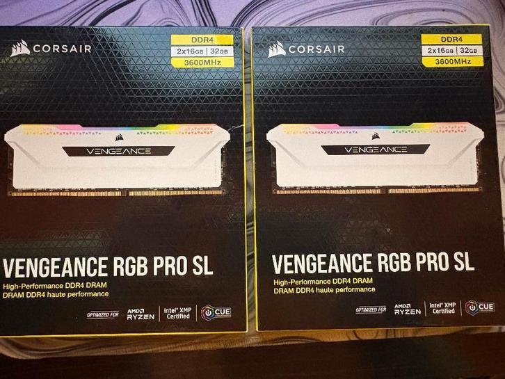 2x vengeance rgb pro sl 32gb (2x16gb) ddr4 dram 3600mhz, Computers en Software, RAM geheugen, Nieuw, Desktop, 32 GB, DDR4, Ophalen of Verzenden