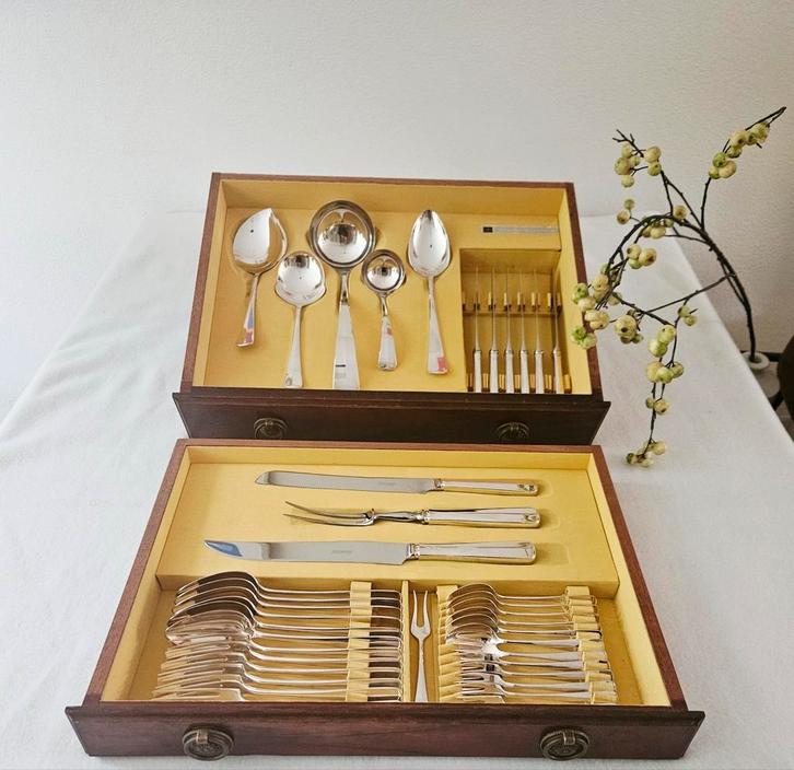 6 persoonsdiner bestek Haags Lofje, Gero 100, Antiek en Kunst, Antiek | Bestek, Ophalen of Verzenden