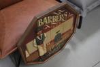 Uniek oud houten bord BARBER kapper vintage wandbord reclame, Gebruikt, Ophalen of Verzenden