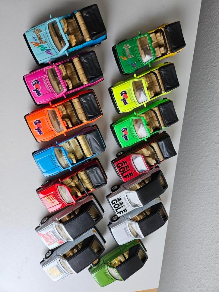 Bonte erzameling Golf Cabrio's 1:43 onbespeeld modelauto's, Hobby en Vrije tijd, Modelauto's | 1:43, Nieuw, Auto, Overige merken