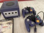 Nintendo Gamecube plus controllers en spellen, Spelcomputers en Games, Spelcomputers | Nintendo GameCube, Ophalen, Paars, Met 2 controllers