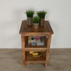 Hoge houten bijzettafel | Plantentafel | 74 cm hoog, Minder dan 55 cm, Vierkant, Nieuw, Ophalen of Verzenden