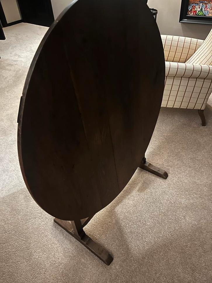 Franse Wijntafel Vigneron 95cm - Uniek Antiek Stuk, Antiek en Kunst, Antiek | Meubels | Tafels, Ophalen of Verzenden