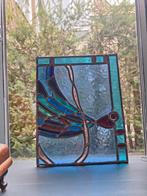 Glas in Lood Raamhanger Blauw/Groen, Antiek en Kunst, Ophalen