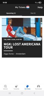 Mgk lost americana tour tickets (2) 3 maart, Tickets en Kaartjes, Concerten | Rock en Metal, Twee personen, Maart, Rock of Poprock