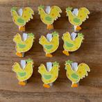 9x Paasdecoratie pasen decoratie knijper kip (hoogte 4cm), Diversen, Ophalen of Verzenden, Zo goed als nieuw