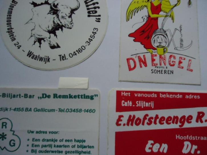 sticker oud CAFE vintage biljart gellicum someren waalwijk, Verzamelen, Stickers, Zo goed als nieuw, Bedrijf of Vereniging, Verzenden
