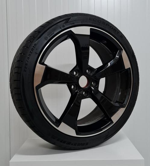 18 inch Rotor-Look Velgen met banden 5x112 AUDI A3 GOLF 7 8, Auto-onderdelen, Banden en Velgen, Velg(en), Winterbanden, 18 inch