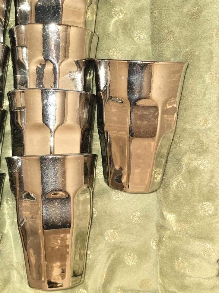 HEMA Duralex Zilver Glazen (Kerst), Huis en Inrichting, Keuken | Servies, Zo goed als nieuw, Glas of Glazen, Overige stijlen, Keramiek