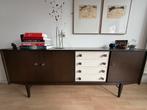 Vintage Wengé Dressoir, Cees Braakman Stijl, Ophalen, Gebruikt, 200 cm of meer, Met lade(s)