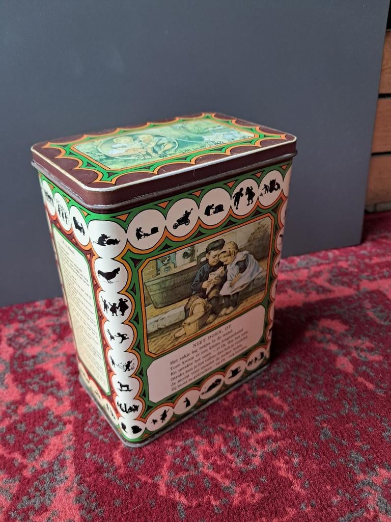 Vintage bewaarblik Ot en Sien Royco, Verzamelen, Blikken, Ophalen of Verzenden, Gebruikt, Overige, Overige merken