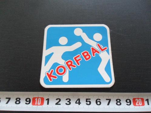 sticker pictogram blauw korfbal, Verzamelen, Stickers, Zo goed als nieuw, Bedrijf of Vereniging, Ophalen