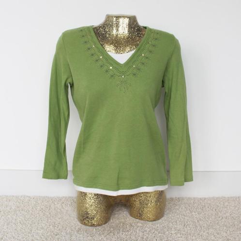 Mooi M&S Truitje5 (M) € 20,-, Kleding | Dames, Truien en Vesten, Zo goed als nieuw, Maat 38/40 (M), Groen, Ophalen of Verzenden