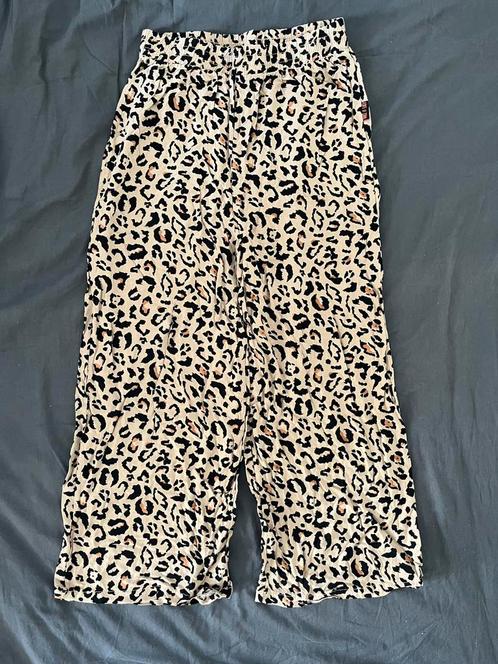 Glamoureuze 3/4 capri broek met luipaardprint - maat 158/164, Kinderen en Baby's, Kinderkleding | Maat 158, Zo goed als nieuw