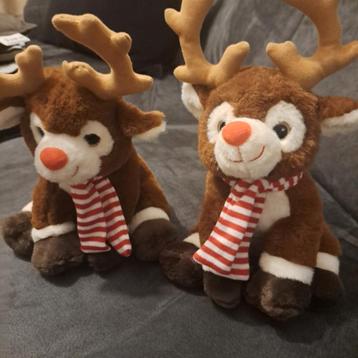 2 pluche kerstknuffels beschikbaar voor biedingen