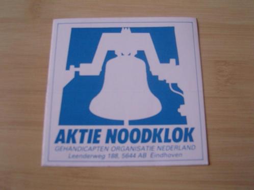 sticker ehv aktie noodklok gehandicapten organisatie nederl*, Verzamelen, Stickers, Zo goed als nieuw, Bedrijf of Vereniging, Ophalen