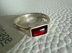 M029/Zilveren ESPRIT ring met Rode Steen 16 3/4, Gebruikt, Verzenden, Kleiner dan 17, X