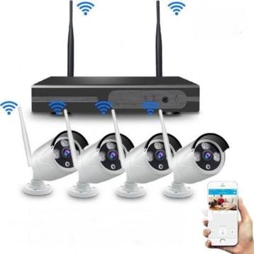 NIEUW in DOOS!! CCTV draadloze bewakingscamera set! WIFI beschikbaar voor biedingen