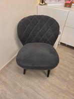 Velvet fauteuil – antraciet – zeer nette staat, Huis en Inrichting, Ophalen, Twee, Zo goed als nieuw, Stof