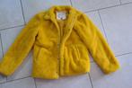 Zgan gele winterjas fluffy, teddy jas maat 158 164 geel, Ophalen of Verzenden, Zo goed als nieuw, Meisje, Jas