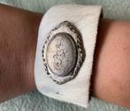 Koehuid Leren Armband, Ophalen of Verzenden, Nieuw, Wit, Leer